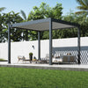 Lugano Louvered Pergola with Wind Screens