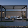 Lugano Louvered Pergola with Wind Screens