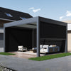 Lugano Louvered Pergola with Wind Screens