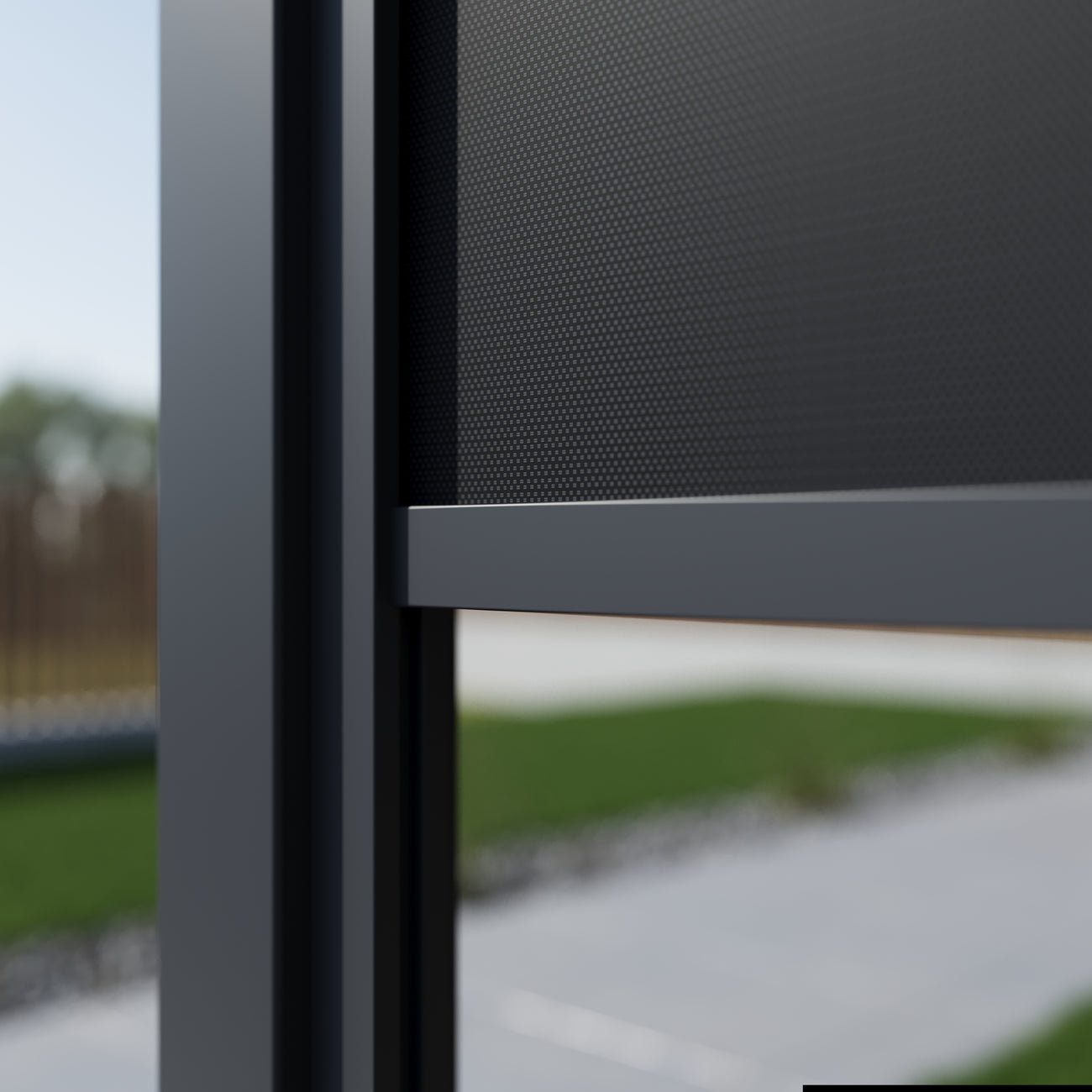 Lugano Louvered Pergola with Wind Screens